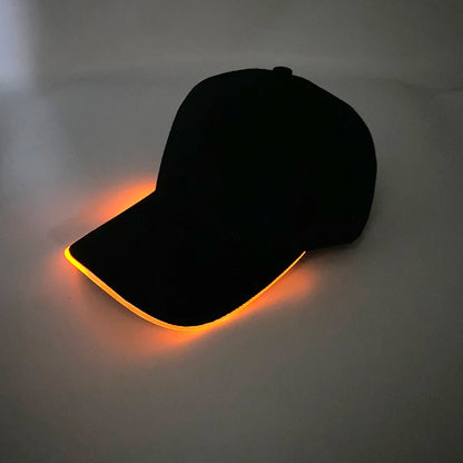 Gorra de béisbol luminosa LED de moda, gorra hip hop iluminada para bar y club, gorra fluorescente para hombre y mujer, accesorios para DJ, baile y disfraces