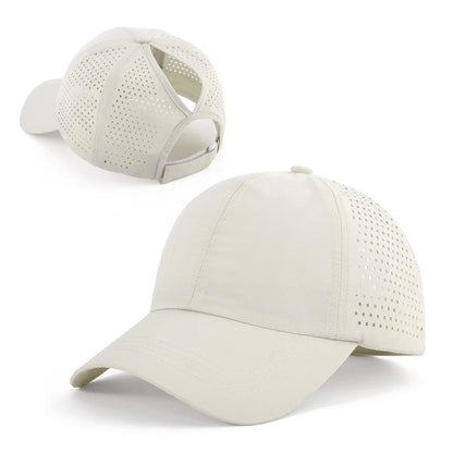 Quick Drying Tongue Hat Women Mesh Breathable Hat Men Summer UV Protection Stay Cool Stylish Adjustable Ponytail Hat