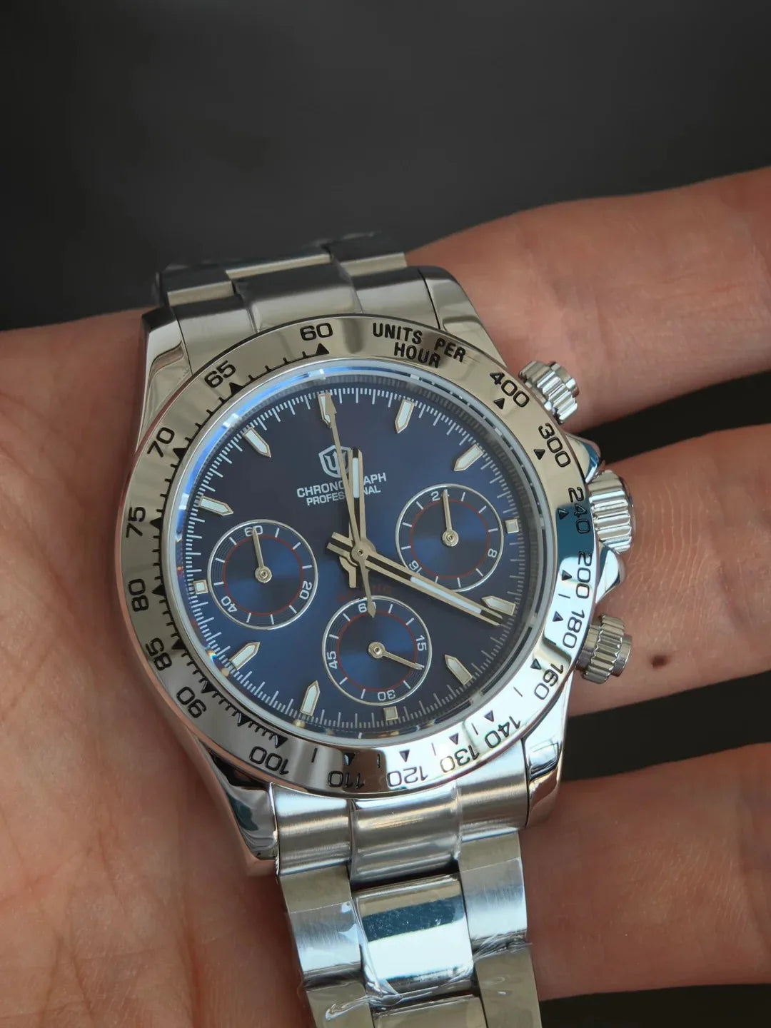 Watchdives WD16500 V2 Men's Watch VK63 Quartz Movement Chronograph Wristwatch Stainless Steel Sapphire Crystal Luminous Watches