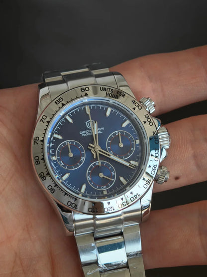 Watchdives WD16500 V2 Men's Watch VK63 Quartz Movement Chronograph Wristwatch Stainless Steel Sapphire Crystal Luminous Watches