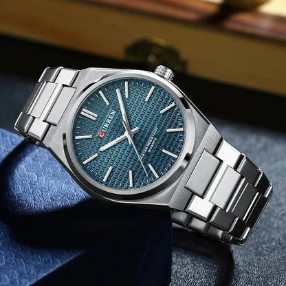 Montre pour homme CURREN 8439 – Modèle de grande marque, style luxe et professionnel, étanche, en acier inoxydable, type militaire, à mouvement quartz.