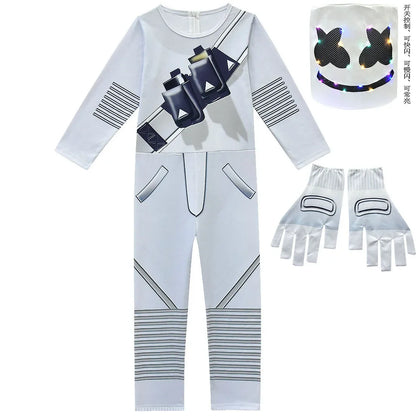 ❤★❤DJ guerrilla warfare Costumes Jumpsuits Kids Clown Cosplay Clothes Halloween Christmas Costume Party Game Cos Fortnites Co★♥★
