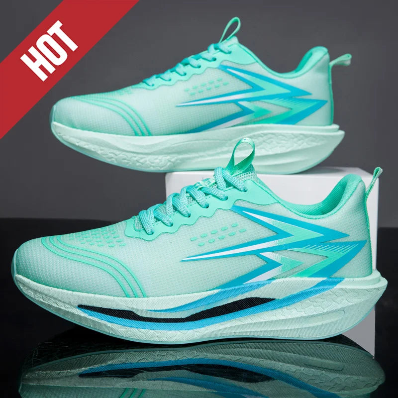 Nuove scarpe da running con piastra in carbonio per maratona, da uomo e donna, sportive, traspiranti, leggere, comode, antiscivolo e casual