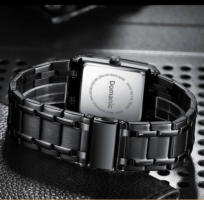 Reloj de pulsera de lujo BINBOND con mecanismo de cuarzo de alta precisión para hombre, luminiscente, resistente al agua, con fecha automática, fabricado en acero inoxidable duradero y de estilo informal.