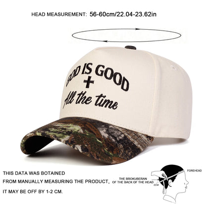 Cappellini da baseball unisex con ricamo "GOD IS GOOD", per primavera e autunno, da esterno, casual, regolabili, cappellino parasole, cappellino sportivo