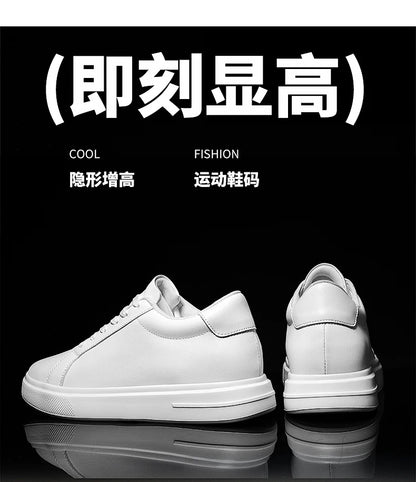 New Men's Sneakers Elevator Shoes Height Increasing Insole 6-10CM High Heels Leather Sport Shoes Men's Shoes