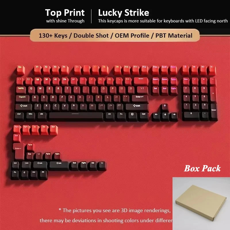 133+ tasti OEM Profile Gradient Keycaps per tastiera meccanica da gaming con switch Cherry MX, PBT retroilluminati RGB, layout ISO, keycap