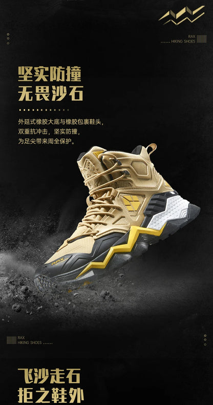 Rax Men's Waterproof Hiking Shoes Breathable Hiking Boots Outdoor Trekking Boots Sports Sneakers Tactical Shoes