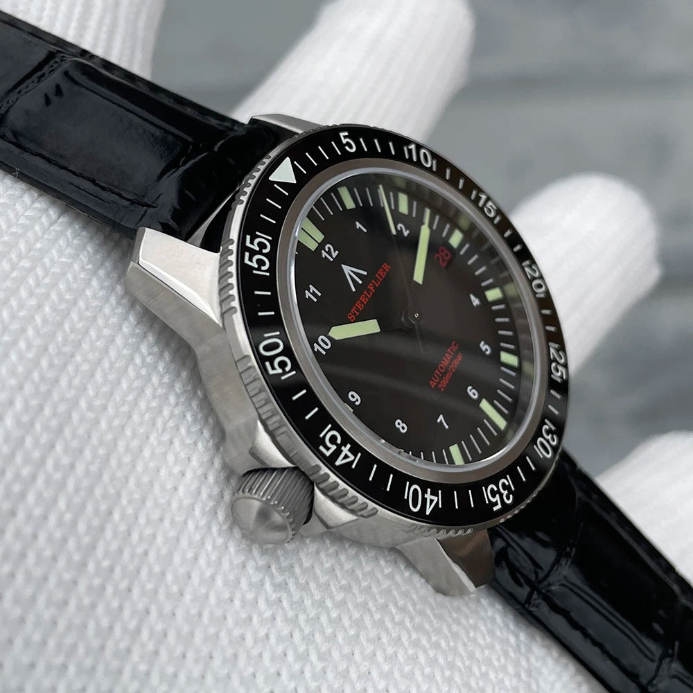STEELFLIER Official SF783 NH35 Automatic Mechanical Watches Ceramic Bezel Super Luminous 20Bar Waterproof Luxury Dive Watch Men