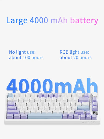 Ajazz AK820 / AK820PRO Gaming Mechanical Keyboard 82 Keys Wired Bluetooth 2.4GHz Wireless Gamer Keyboard Custom Gasket for Laptop