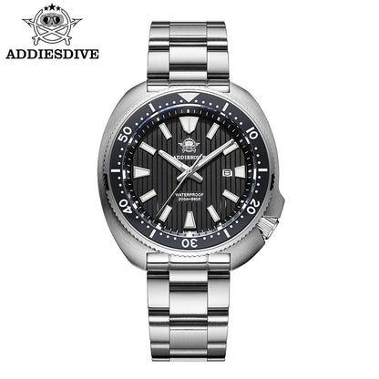 ADDIESDIVE Men's Diving Watch 200 Waterproof Sapphire Glass Quartz Watch BGW9 Luminous Stainless Steel Business Fashion Watch