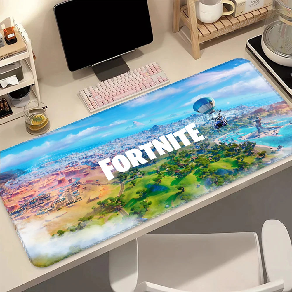 Gaming Mouse Pad F-Fortnite Anime Mousepad Deskmat Computer Accessories HD Desk Mat Mats Gamer Mouse Office Offices PC Desktop