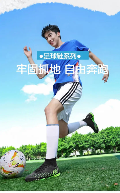 TF Long Stud Training Football Cleats Wear-Resistant Breathable Firm Ground Outdoor Match Training Sports Footwear