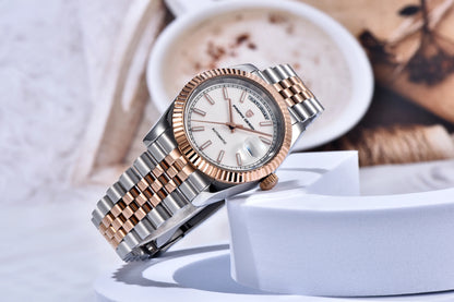 PAGANI DESIGN Enamel Dial 2026 New DD36 Men's Watches Silver Gold Luxury Automatic Watch Men Waterproof Mechanical Wristwatch