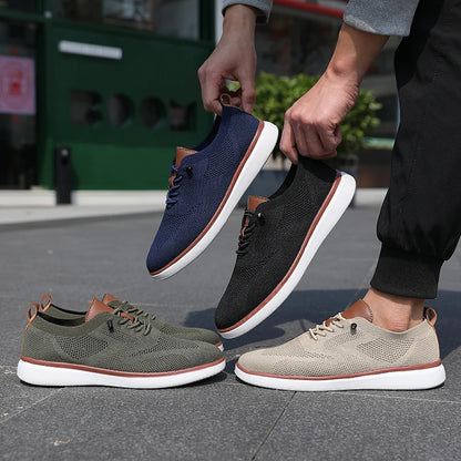 Mocasines deportivos de malla para hombre, calzado antideslizante de corte bajo, zapatos casuales deportivos, superventas, zapatos de diseño 2025