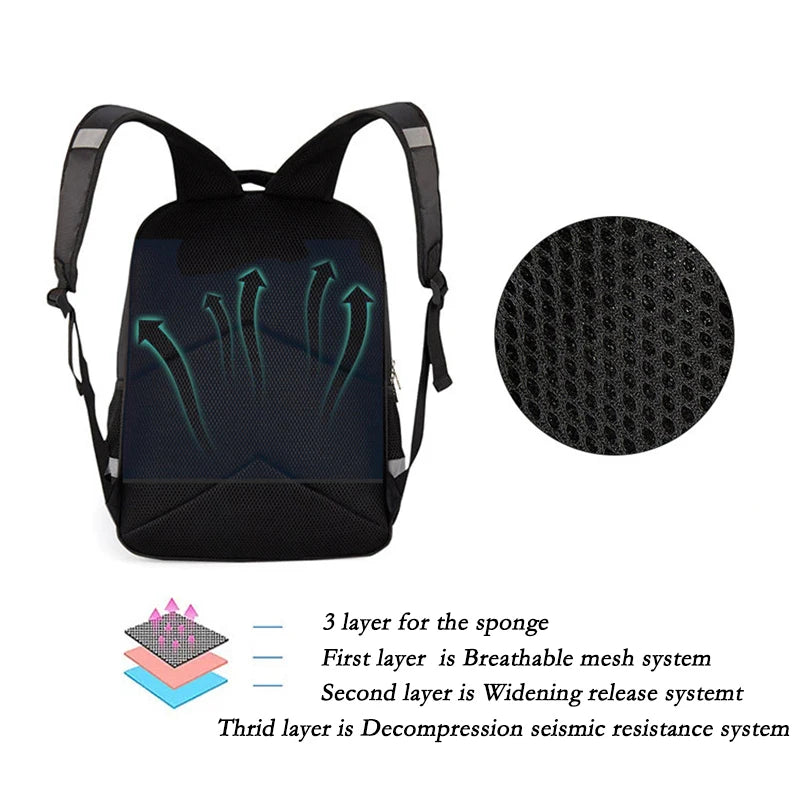 16 Inch Fortnite Cartoon Backpack Unisex for Boys and Girls with Dual Zippers Large Capacity Lightweight Student Backpack
