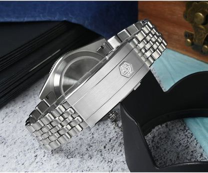 Orologio subacqueo di lusso da uomo San Martin 40mm, Miyota 9015, quadrante smaltato sunburst, automatico meccanico, impermeabile 200m, SN0148