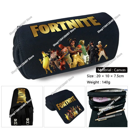 Fortnite Anime Pencil Bag Kawaii Pencil Case Large Capacity Waterproof Handheld Cosplay Pencil Pouch Office Stationery Gift Toy