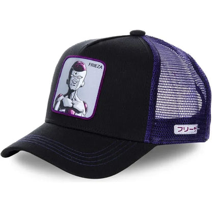 Boné de Basebol Dragon Ball Son Goku para Homem, com Bordado, Pala de Sol, Rede Trucker Ajustável, Estilo Hip-Hop para Viagens de Verão