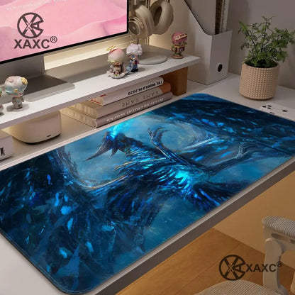 Lich King World Of Warcraft XAXC podloga za miša, velika podloga za tipkovnicu i miš za radni stol, neklizajuća gumena gaming podloga za miša, podloga za miš za prijenosno računalo