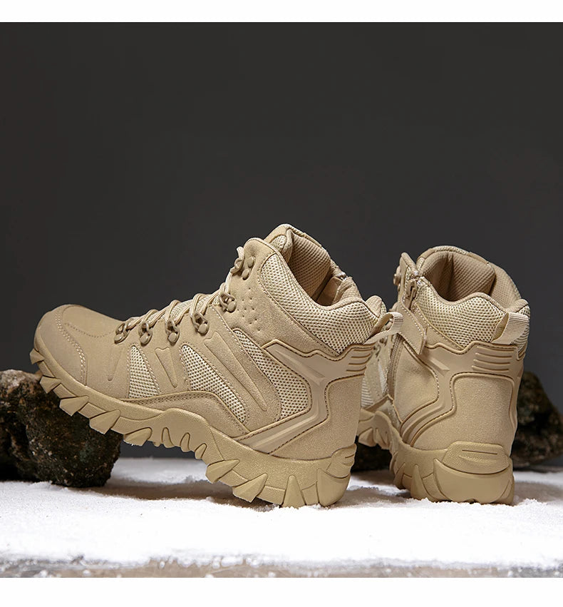 Botas tácticas mejoradas de entrenamiento de combate para hombre, calzado outdoor para camping antidesgaste de respuesta rápida, zapatillas de senderismo para pesca y caza para hombre
