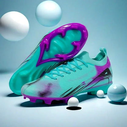 New Men's Football Boots Match Soccer Shoes FG Ultralight Drop Shipping Training Shoes Cleats Outdoor Soccer Non-Slip Long Spikes