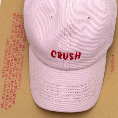 Cappellini da baseball unisex ricamati "crush" neri con iniziali ricamate, modello "Dad Hat", 100% cotone, per tutte le stagioni
