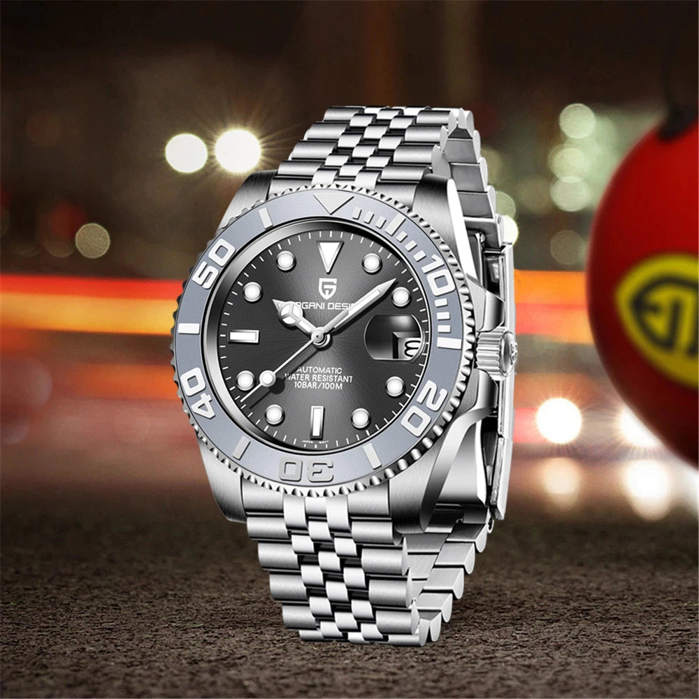 PAGANI DESIGN V2 Japan Movement 40MM Luxury Men's Mechanical Watch Sapphire Glass Ceramic Bezel Automatic Diving Watches for Men