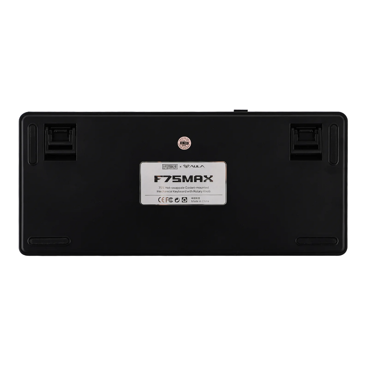 Teclado mecánico inalámbrico EPOMAKER X AULA F75 MAX compacto 75% con distribución ANSI, conexión por cable/Bluetooth/2.4GHz, pantalla TFT y perilla