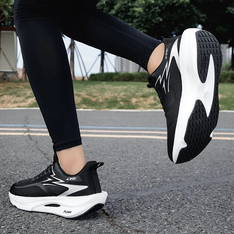Nuove scarpe da running con piastra in carbonio per maratona, da uomo e donna, sportive, traspiranti, leggere, comode, antiscivolo e casual