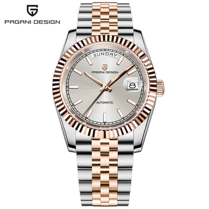 PAGANI DESIGN Enamel Dial 2026 New DD36 Men's Watches Silver Gold Luxury Automatic Watch Men Waterproof Mechanical Wristwatch