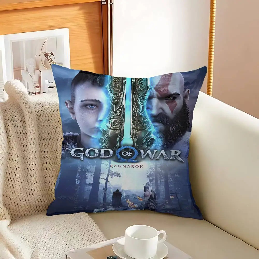 God of War Ragnarok 2022 Cushion Cover Polyester Sofa Cushions Decorative Throw Pillows Home Decoration Pillowcover