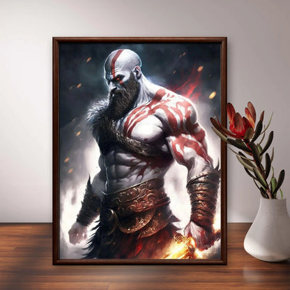 God Of War Ragnarok 5D DIY Diamond Painting Kit Greek Mythology Kratos Art Mosaic Cross Stitch Handcraft Home Room Decor Gift