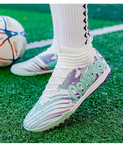 Chaussures de football originales pour hommes, baskets de sport décontractées pour enfants, chaussures de terrain en herbe unisexe pour garçons