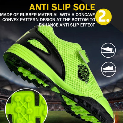 Zapatillas de fútbol infantiles para niño y niña, cierre de velcro, botas de fútbol sin tacos, calzado para principiantes de lacrosse, críquet y béisbol