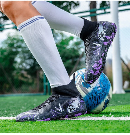 Men Professional Football Shoes Society Cleats Soccer Shoes Original Indoor Football Field Boots Grass Training TF/FG Sneakers