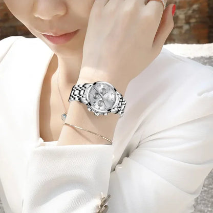 LIGE New Fashion Luxury Women Watch Waterproof Quartz Ladies Watches Business Steel Band Casual Bracelet Date Clock Wristwatches