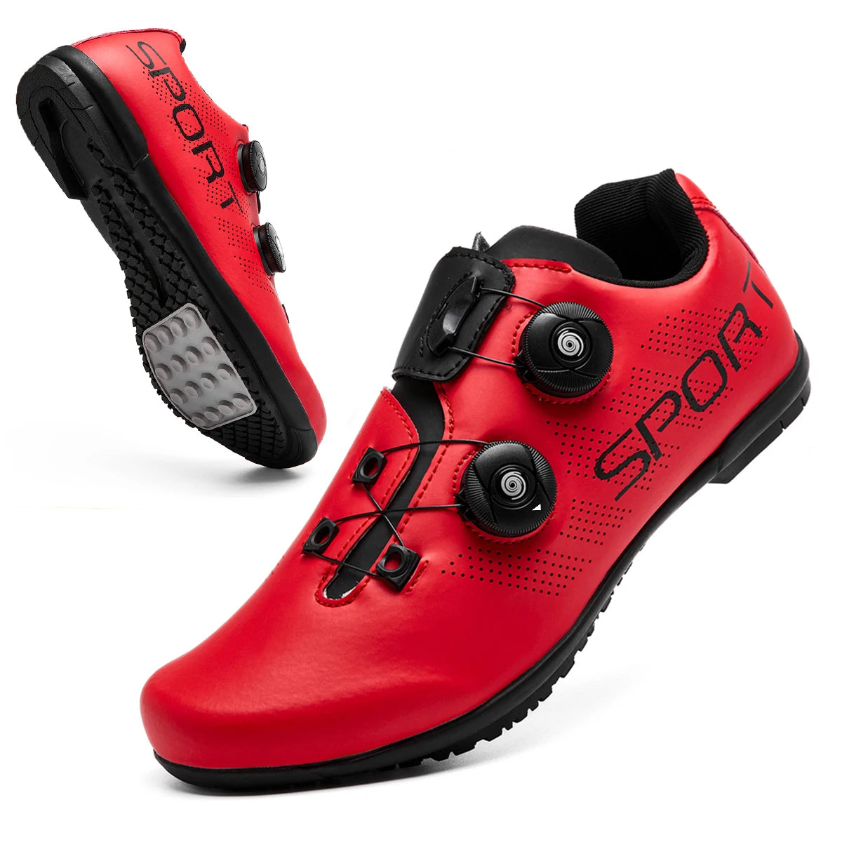 Lock-Free Cycling Shoes, Flat Pedal Shoes for Men, Bike Cleat Sneakers, MTB Bicycle Biking Shoes for Women, Breathable Indoor Boots