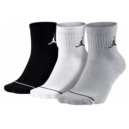 Chaussettes de sport Nike Air Jordan pour homme et femme, montant jusqu'aux genoux, lot de 3, chaussettes de basket-ball confortables et respirantes SX5544-017