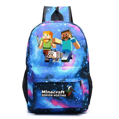In Stock Minecraft Enderman Creeper Graphic Printed Backpack Large Capacity Lightweight Fashion Casual For Daily Travel Outdoor