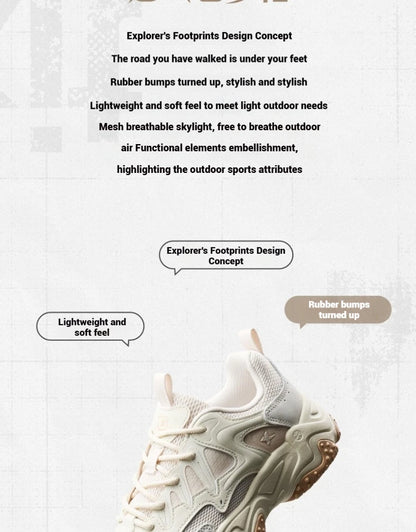 Xtep casual shoes 2025 spring and summer lightweight sports shoes with thick sole, fashionable street style sneakers 875319320004