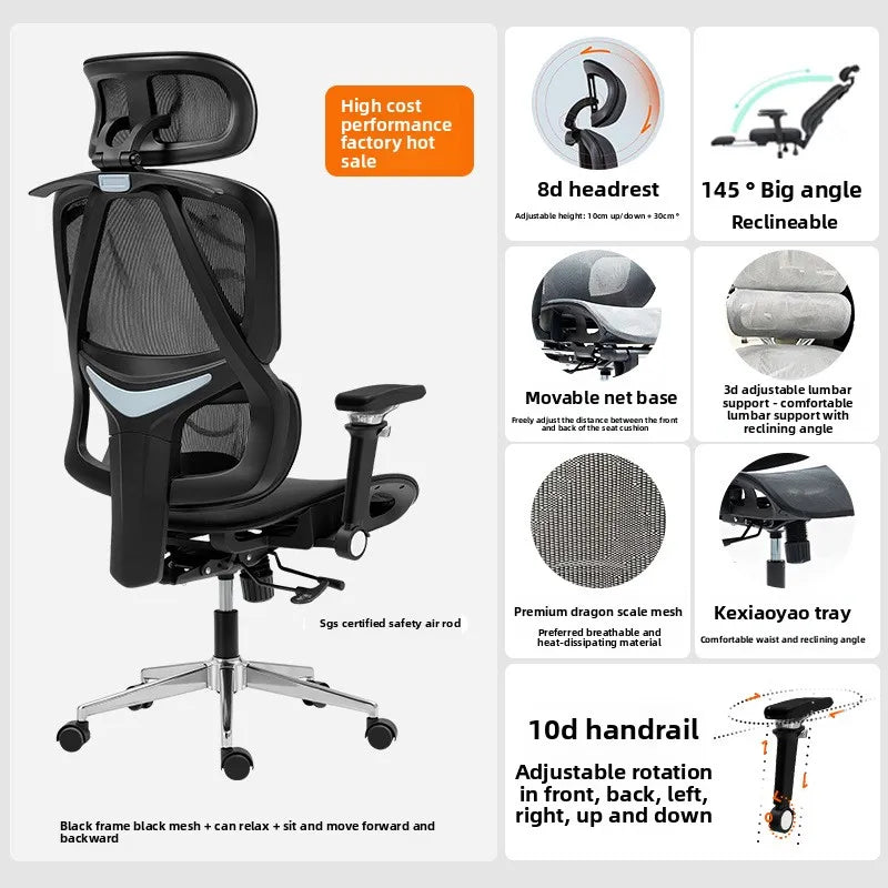 Internet Celebrity Ergonomic Chair Office Chair Back Chair Home Computer Chair Gaming Chair Sturdy and Durable
