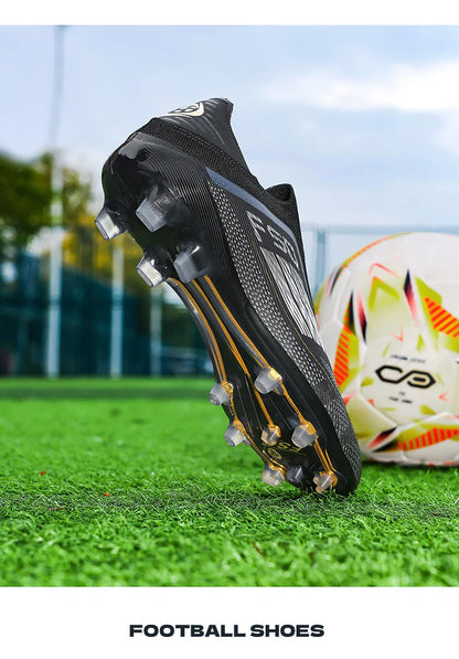 New Men's Football Boots Comfortable Soccer Shoes Match Training Boys Non-Slip Long Spikes Breathable Adult Cleats Outdoor Sport