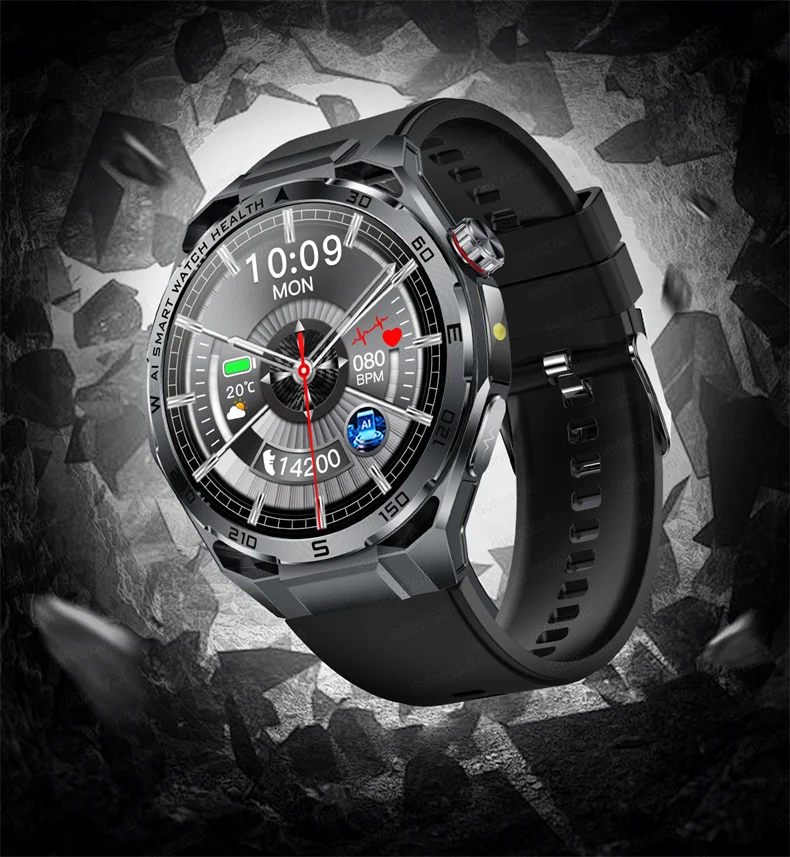 Smart Watch Men High-end Health Blood Pressure Blood Oxygen Lipids Uric Acid Sapphire Smart Watches Ai GPT Custom Dial ECG 2026