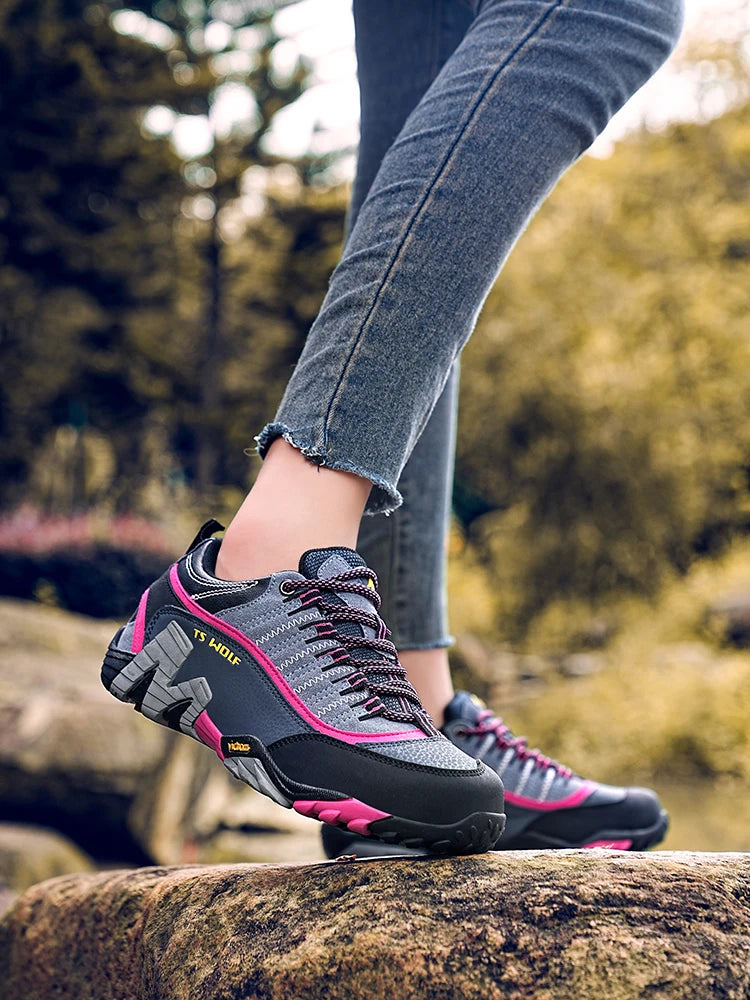 Sapatos de Trekking para Homem Outdoor Lover, Impermeáveis, Botas de Caminhada de Montanha em Couro Genuíno, Sapatos Táticos de Caça Woodland