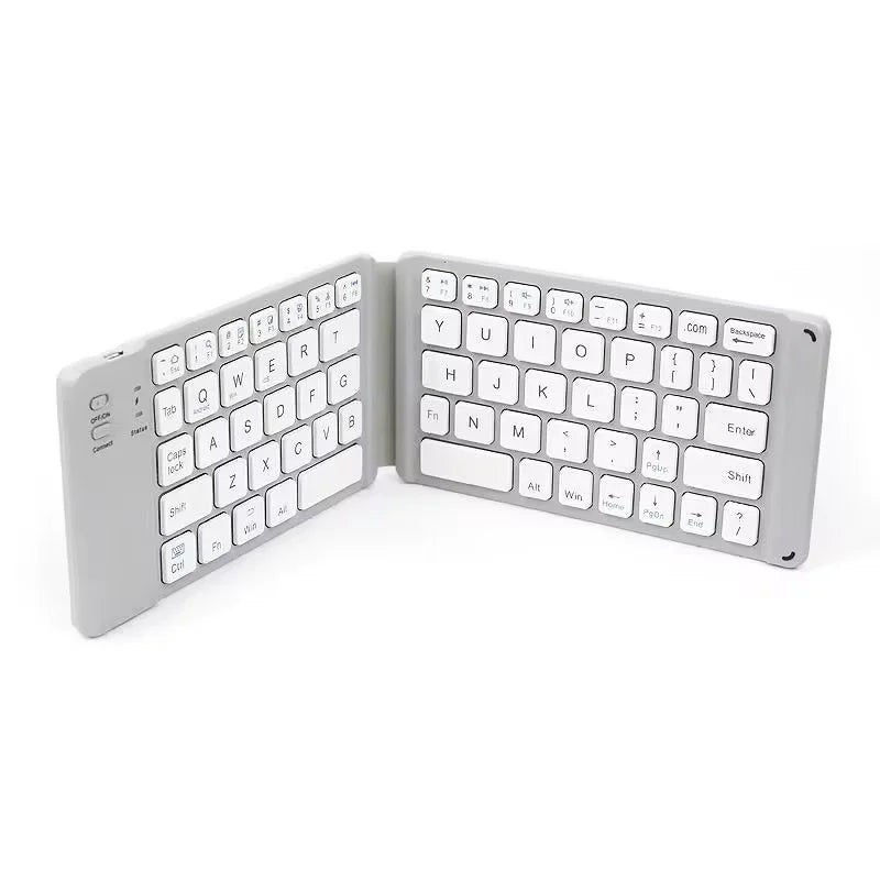 Teclado inalámbrico Bluetooth plegable recargable para iPad, móvil, tableta, portátil y oficina, mini teclado inalámbrico