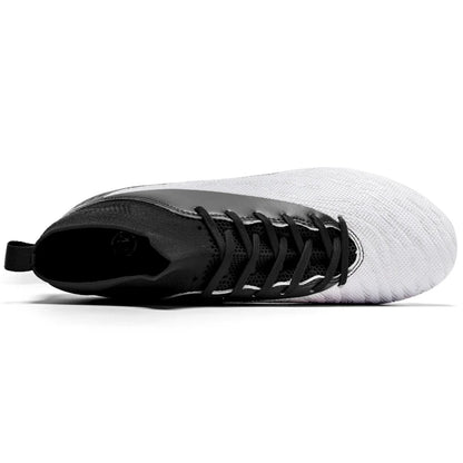 Black Men's Soccer Shoes AG/FG Cleats Training Football Boots High Ankle Sports Shoes for Men Kids Adults Sneakers Sizes 35-45