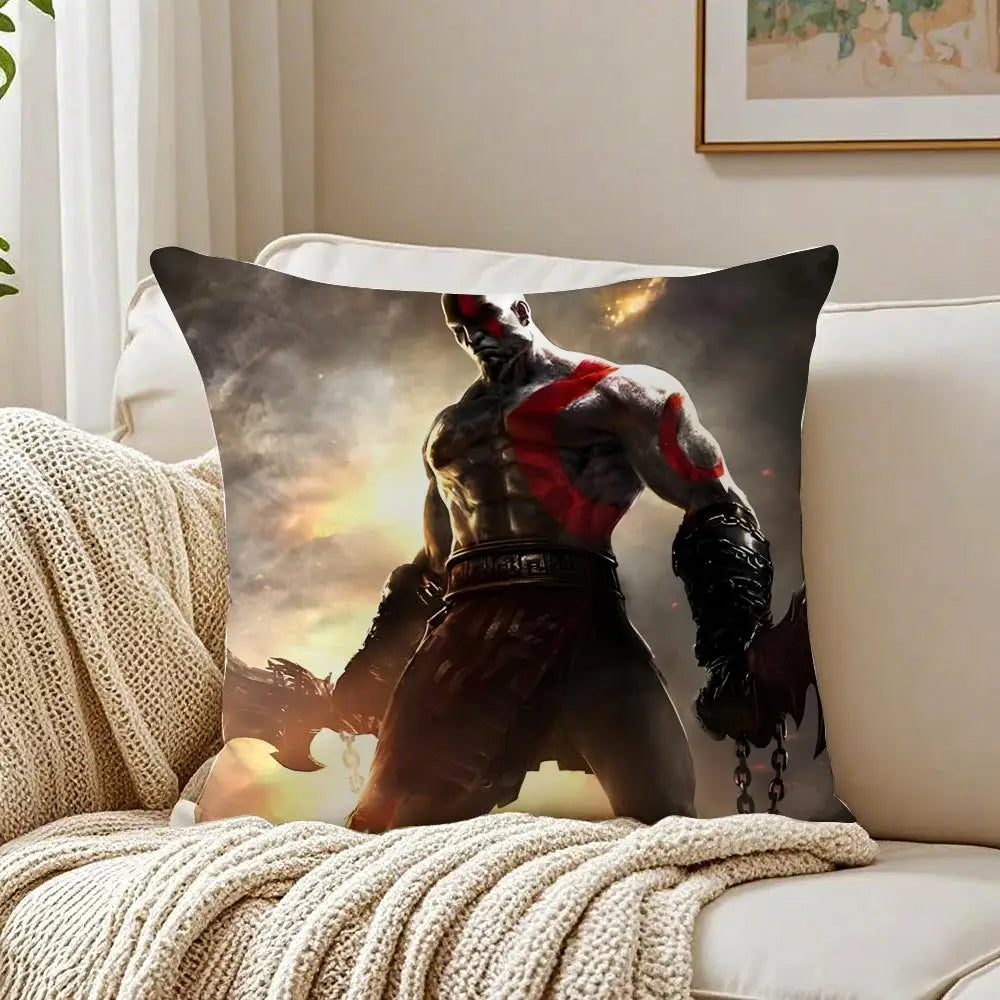 Game Mythological G-God of W-War Cushion Cover Pillowcase Anti-dustmite living Room Sofa Decor Cushion Room