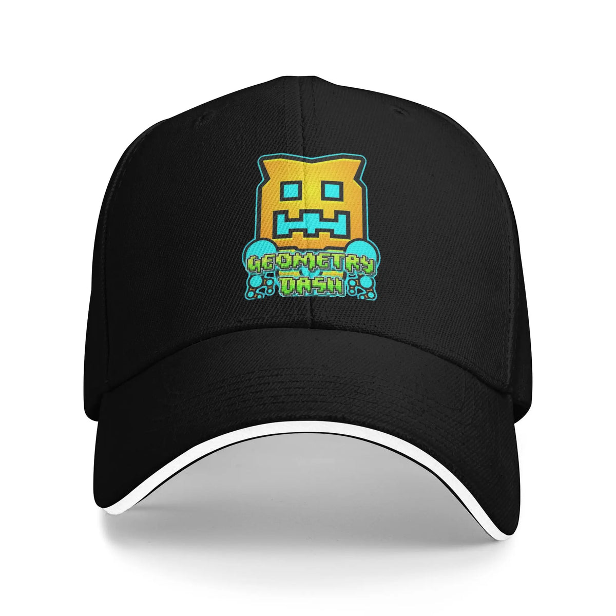 Geometry Gaming Cube Dash Baseballové čepice Hip Hop Extreme Demon Sandwich Cap Unisexový styl Nastavitelná čepice typu „dad hat“ Běh Golf