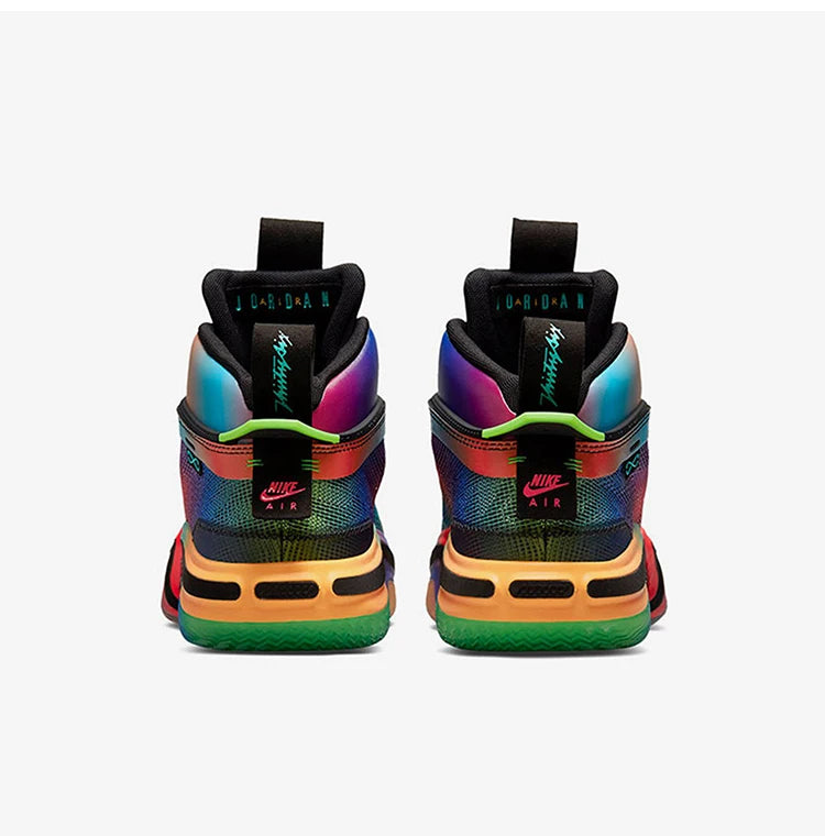 Sapatilhas de Basquetebol Nike Authentic Jordan Unissexo Rainbow Mid-Top Duráveis DN4200-064